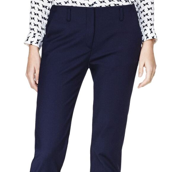Theory Natural Bedina Pavia Ankle Cropped Pants Career Preppy Size 2 - Picture 10 of 10
